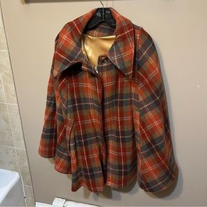 Deadstock new Tuesday Bassen Tuesday of California plaid cape